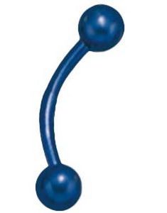 Metallic Fire Banan - 1,2 x 8 mm Blå Øyenbrynspiercing