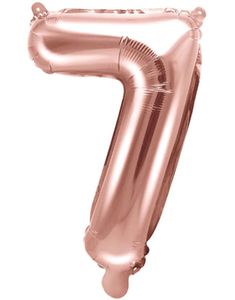 Tallet 7 - Rose Gullfarget JUMBO Folieballong 86 cm