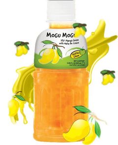 Mogu Mogu Nata De Coco Mango - Mangojuice med Kokosgelebiter 320 ml (Thailand)
