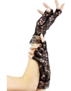 Blondehansker m/Avkuttede Fingre - Svart