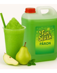 5 liter Pære Slush-Konsentrat - 30 liter Ferdig Popz Fun Slush