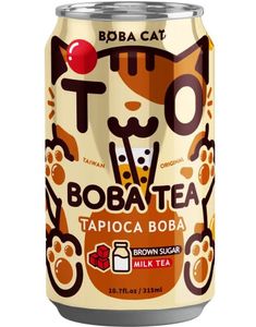 Boba Cat Brown Sugar Milk Tea - Popping Bubble/Boba Tea 320 ml (Taiwan)