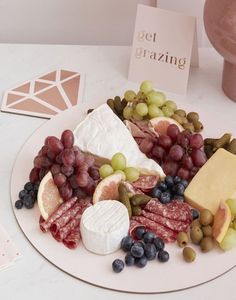 50 stk Flate Bagasse Engangstallerkener 50 cm - Blush Hen