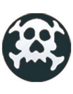 Skull - Svart Akrylkule