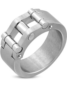 Geometric Mechanic - Sølvfarget Stålring