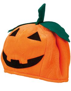 Orange Gresskarlue til Barn med Smilefjes