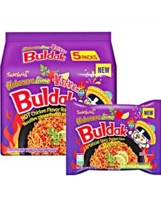 5-Pack Samyang Buldak Habanero Lime Hot Chicken Flavor Ramen 650 gram (Korea)