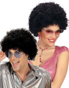 Unisex Svart Afroparykk