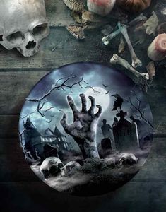 Skål med Zombiehånd Motiv 31,5x5,5 cm 