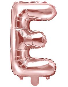 Bokstaven E - Rosegullfarget 35 cm Folieballong