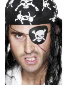 Svart Pirat Patch med Dødninghode