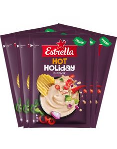 18 stk Hot Holiday Dipmix 26 g - HET Paprika- og Løksmak - Hel Eske 432 gram