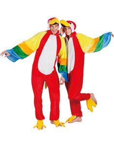Papegøyekostyme i Plysj med Hette til Voksen