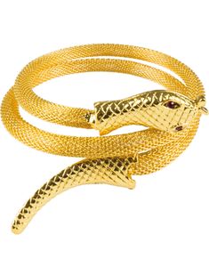 Gullfarget Slange Armbånd