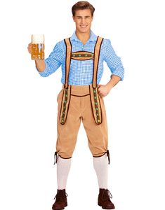 Beige Lederhosen med Seler