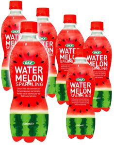 20 stk OKF Fruit Sparkling Watermelon - Brus med Vannmelonsmak - Hel Eske 20x500 ml (Korea)