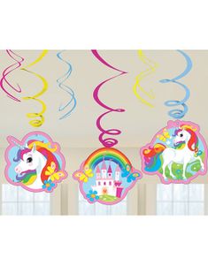 6 stk Hengende Dekorasjoner - Unicorn Dream