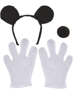 Mus Kostymesett til Barn med Ører, Nese og Hansker