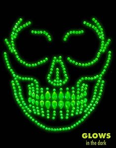 Glow in the Dark Skull Ansiktsstener / Smykker
