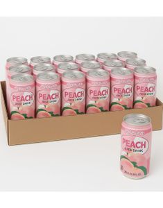 24 stk CHIN CHIN Canned Peach Drink - Ferskensmak - Hel Eske (Taiwan)