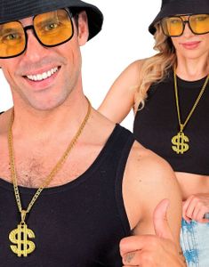 Dollartegn - Gullfarget Smykke