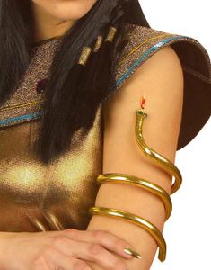 Gullfarget Slange - Armbånd til Overarm
