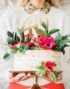 Bursdag "40" Kaketopp ca 20,5 cm