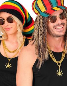 Marijuana - Gullfarget Kostymesmykke