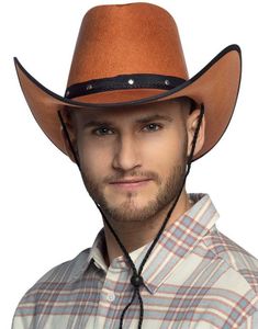 Brun Cowboyhatt med Nagler