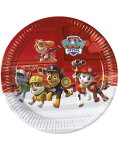 8 stk Papptallerkener 23 cm - Paw Patrol Gjengen