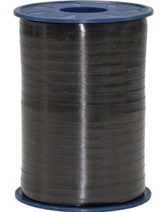 500 meter Svart Ballongbånd / Gavebånd - 5 mm Bred