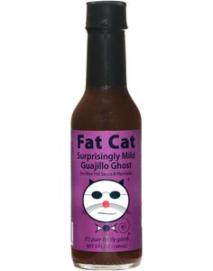 Fat Cat Surprisingly Mild Guajillo Ghost - Tex-Mex Guajillo og Ghost Pepper Chilisaus 148 ml (USA)