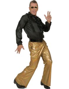 Holografisk Disco Slengbukse - Gull