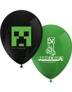 8 stk Ballonger 30 cm - Minecraft Party