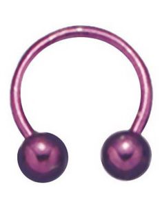 Round Purple Ball - 1,2 x 8 mm Øyenbrynspiercing