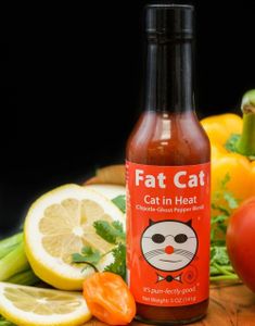 Fat Cat - Cat in Heat - Kjempesterk Chilisaus med Chipotle og Ghost Pepper Chili 148 ml (USA)