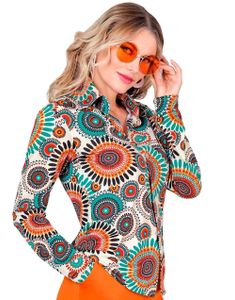 60's Mandalamønstret Kostymeskjorte til Dame