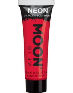 Rød Neon UV/Blacklight Ansikt- og Kroppsmaling 12 ml