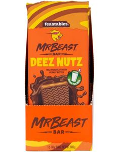 10 st Mr. Beast Bar Deez Nutz Milk Chocolate with Peanut Butter 60 g - Hel Eske