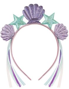Pastellfarget Havfrue Skjell Hodebånd