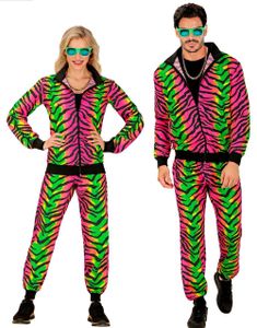 UV Glow Neonfarget Grilldress til Voksen med Striper