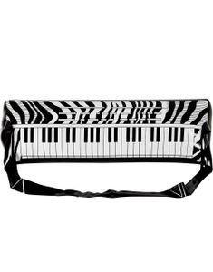 Sebramønstret Oppblåsbart Keyboard Piano - 57 cm