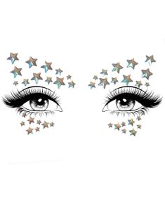 Glow In The Dark - Stjerne Ansiktsstener / Smykker