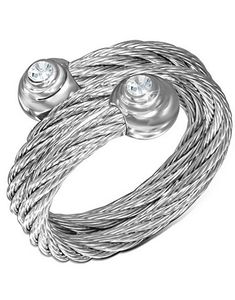 Cairo - Sølvfarget Ring i Tvinnet Stål