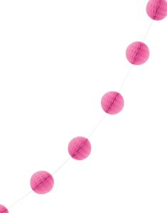 Rosa Honeycomb Girlander 213 cm