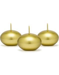 50 stk Gullfarget Flytende Stearinlys 4 cm