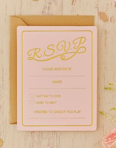 10 stk Pastellrosa RSVP Kort - Pastel Celebration