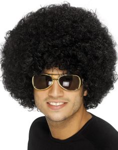 Funky 80's Disco - Svart Afroparykk