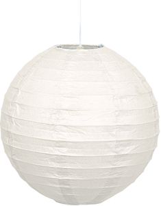 Hvit Papirlanterne / Papirlykt 25 cm