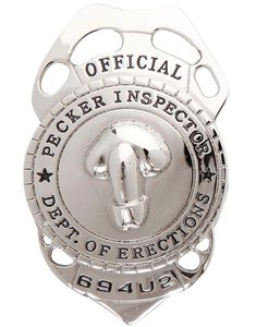 Pecker Inspector Skilt Kostymetilbehør